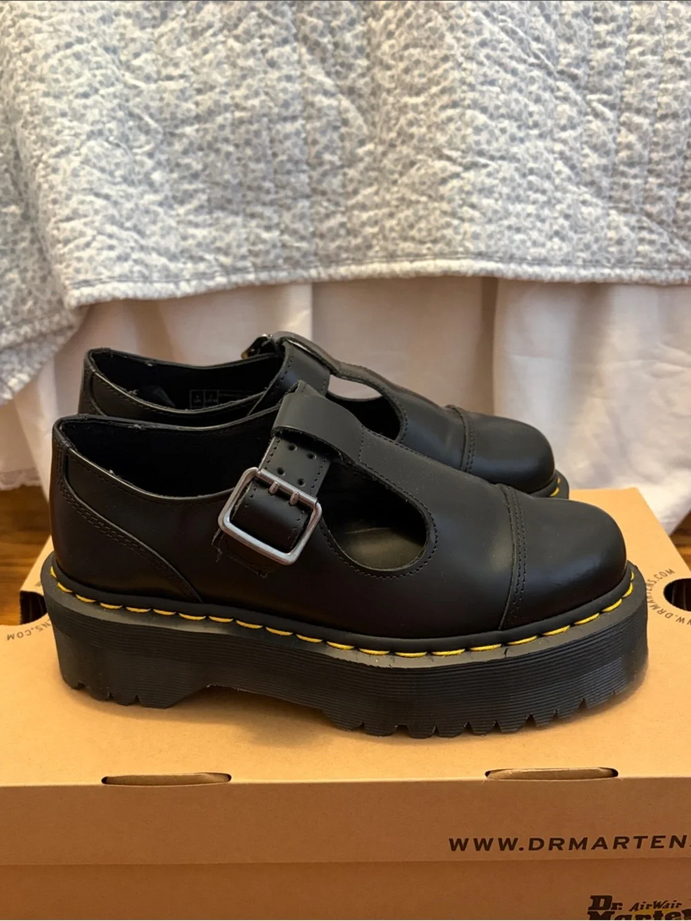 Dr. Martens Bethan Black Mary Jane Platform Shoes